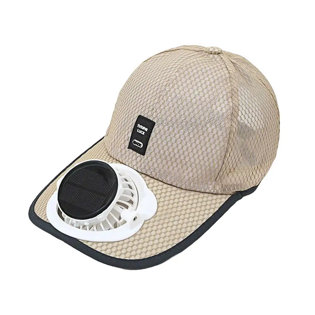 Solar Fan Hat USB Rechargeable for Outdoor Summer Activities