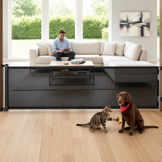 Extra Tall Retractable Baby & Pet Gate | 87cm Safety Barrier