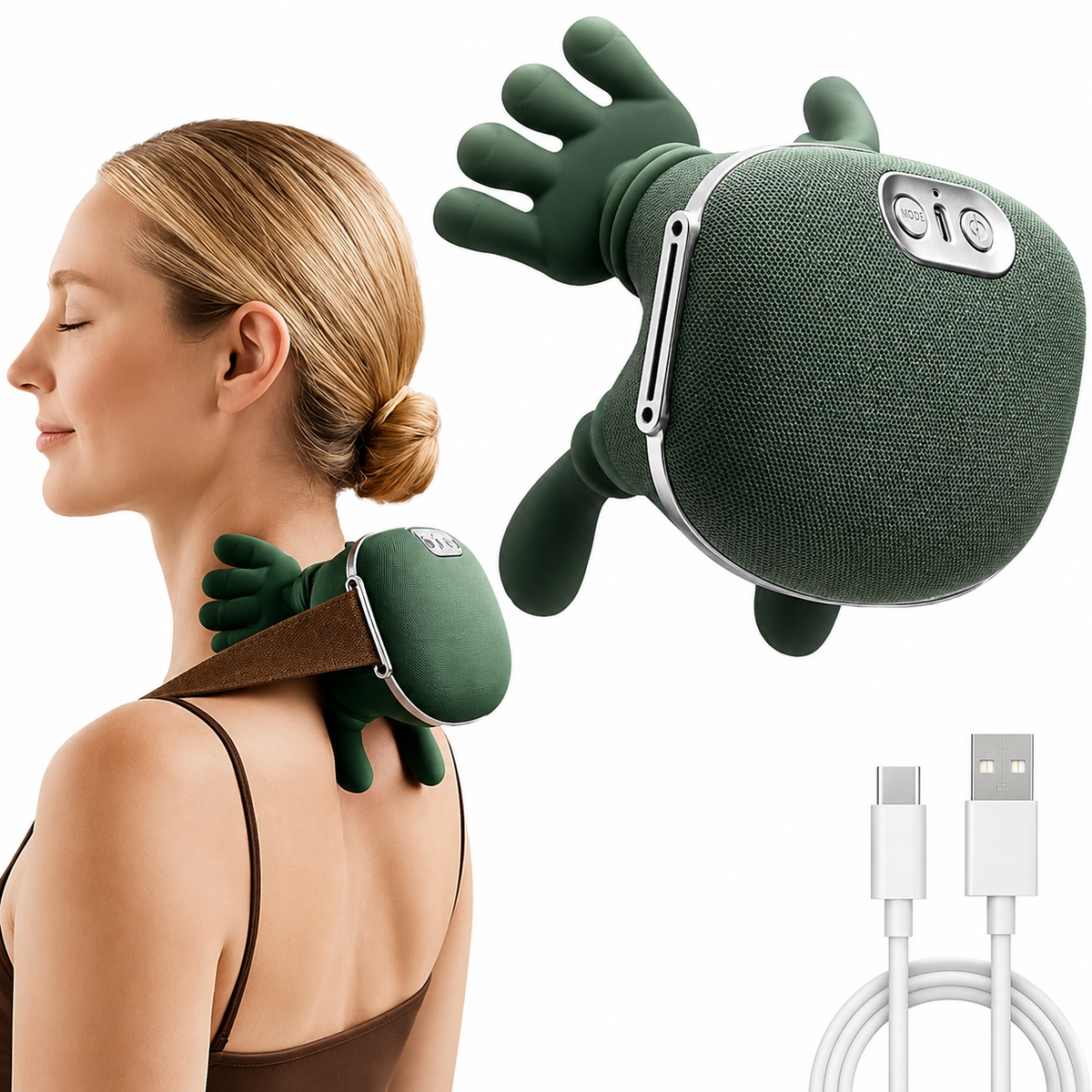 Shiatsu Heat Massage Pro: Deep Tissue Relief & 3 Intensity Levels