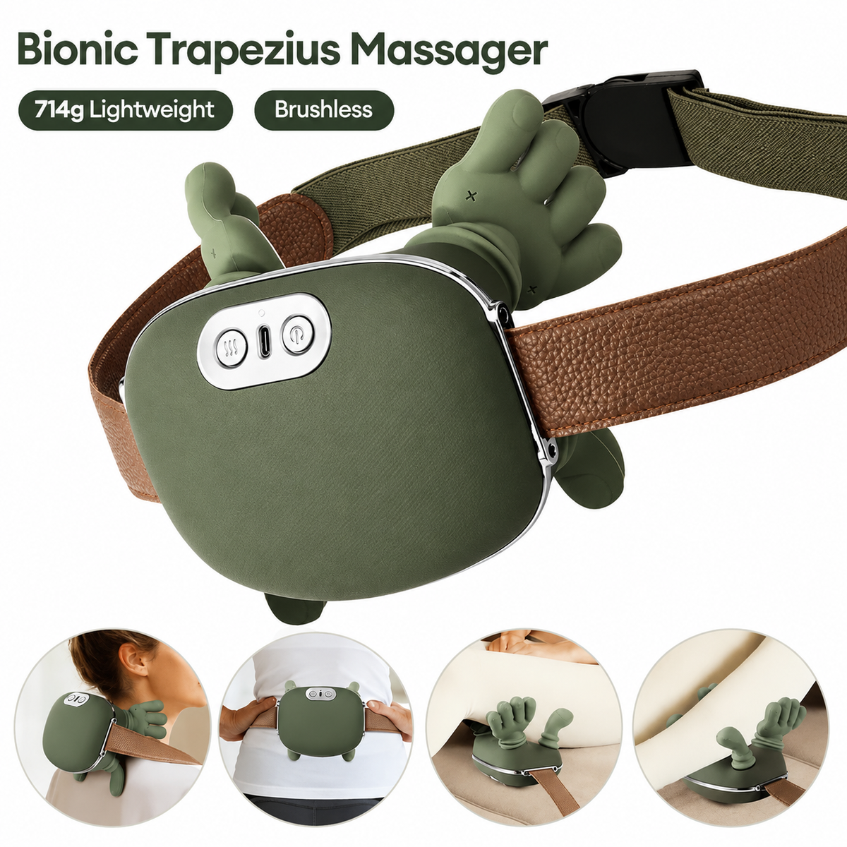 Shiatsu Heat Massage Pro: Deep Tissue Relief & 3 Intensity Levels