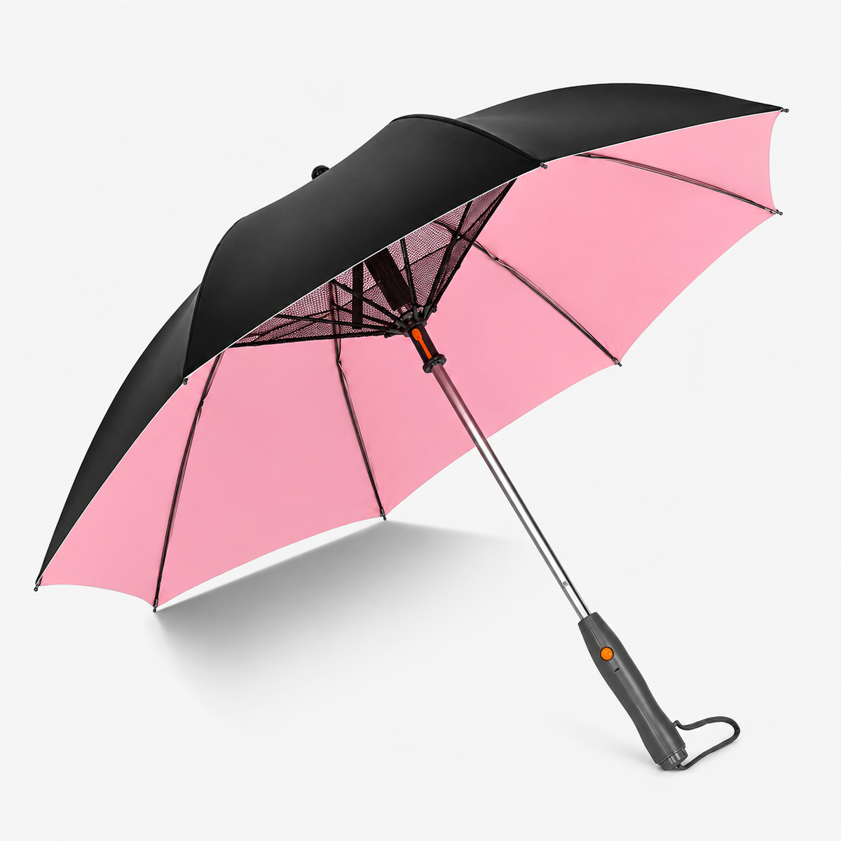 CoolShield Sun Umbrella: UPF 50+ with Fan & Misting Spray