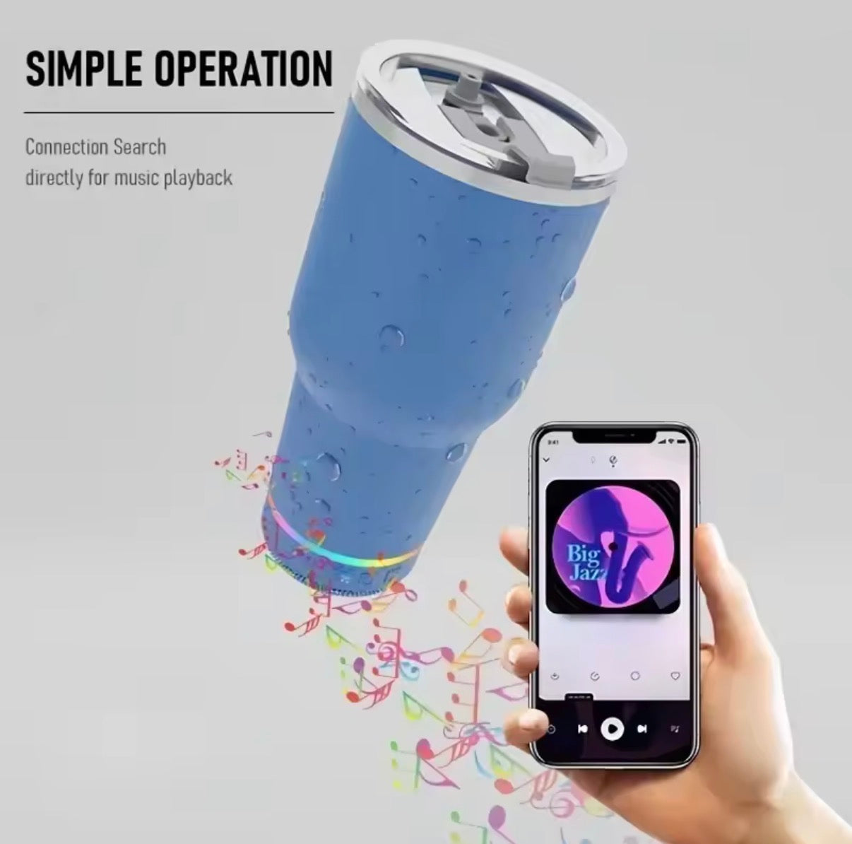 HydraBeat | 30oz Bluetooth Speaker Tumbler