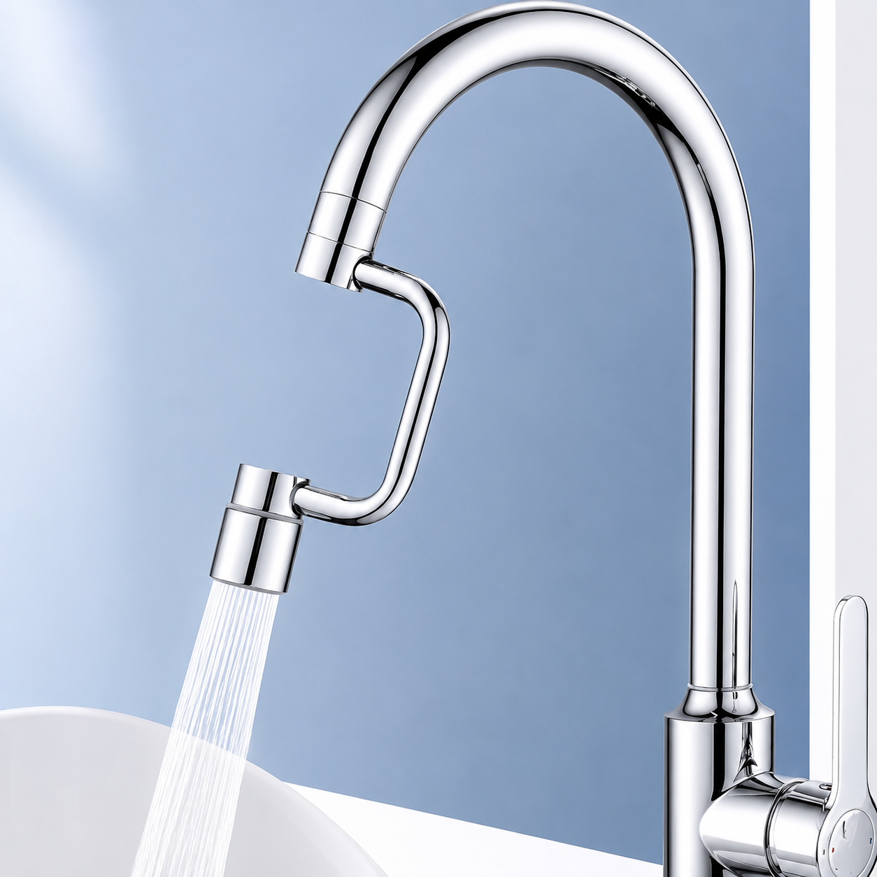 1080°Swivel Dual Mode Stainless Faucet Extender
