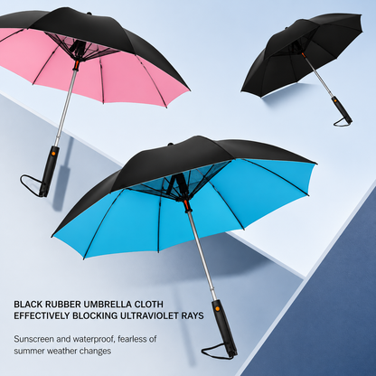CoolShield Sun Umbrella: UPF 50+ with Fan & Misting Spray
