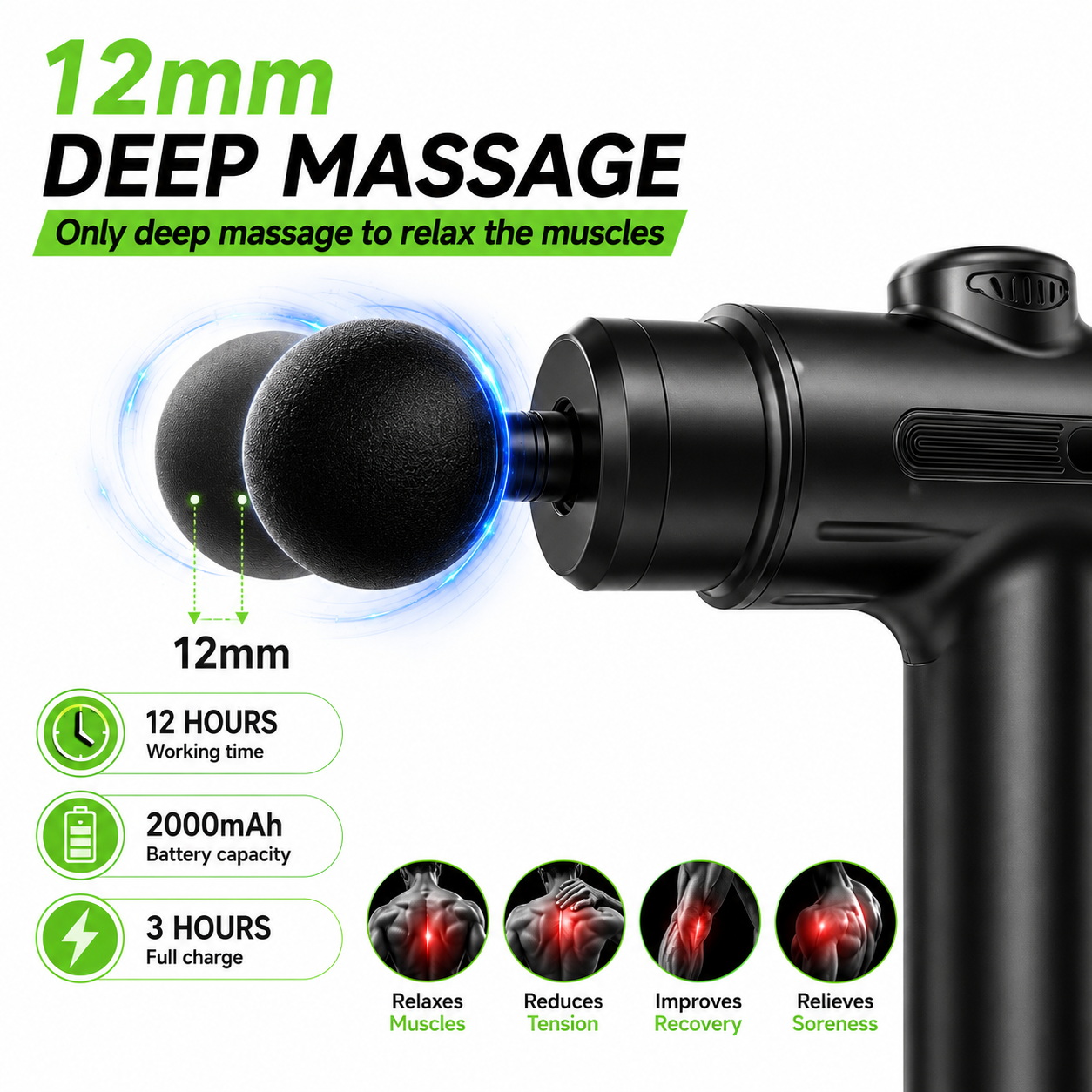 Deep Tissue Massage Gun Pro™ – Instant Muscle Relief