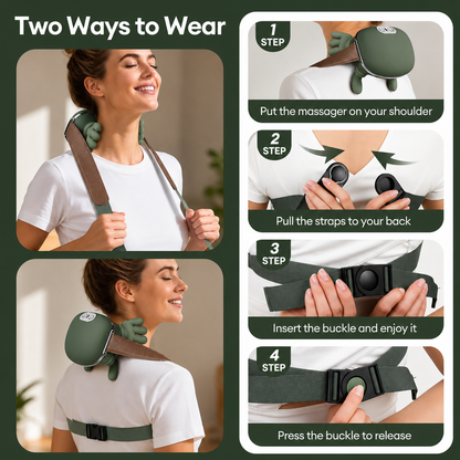 Shiatsu Heat Massage Pro: Deep Tissue Relief & 3 Intensity Levels