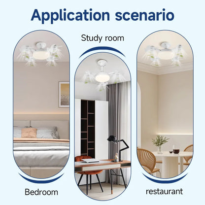 Ceiling LED Fan Light Remote Control Adjustable  3-Speed