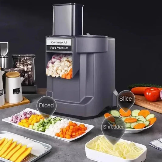 Automatic Vegetable Chopper — Electric Food Cutter Slicer Dicer Machine