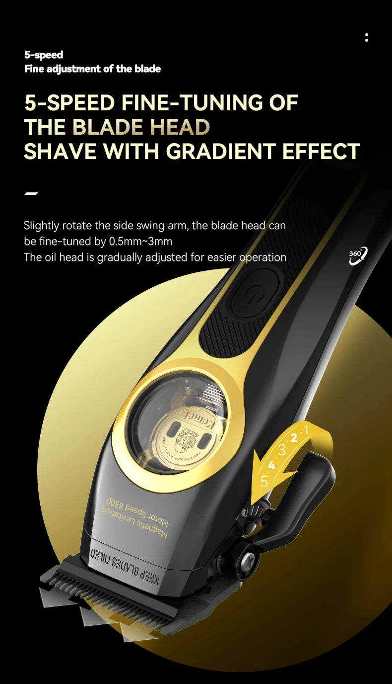 Kemei KM-2373 Professional Hair Clipper - Potencia y precisión en cada corte