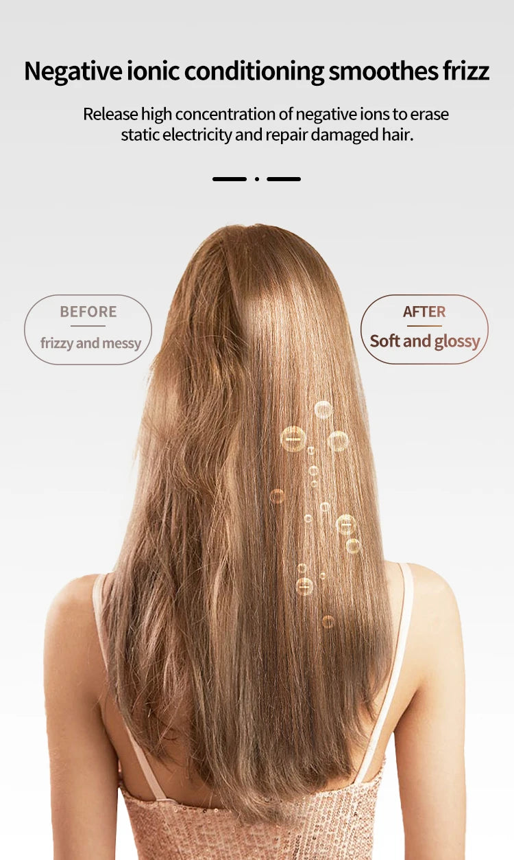 Secador y Plancha de pelo Profesional 2 en 1 - Seca y alisa en minutos