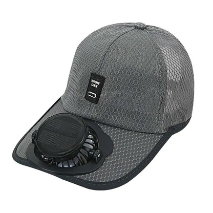 Solar Fan Hat USB Rechargeable for Outdoor Summer Activities