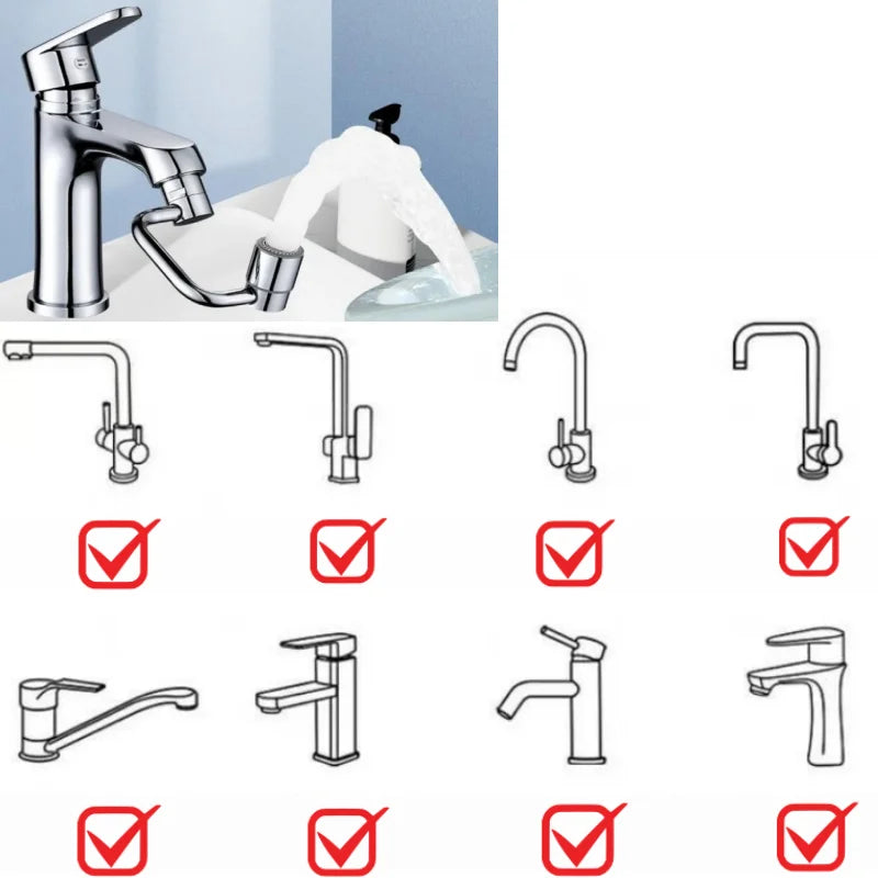 1080°Swivel Dual Mode Stainless Faucet Extender