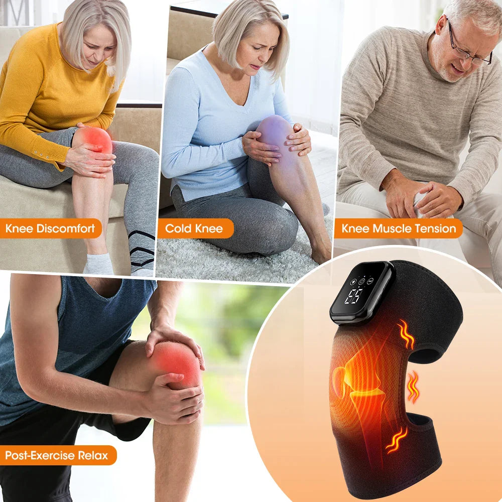 Electric Heated Knee Massager Brace for Joint Support