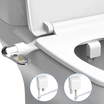 Non-Electric Bidet Toilet Attachment – Dual Nozzle, Adjustable Water Pressure