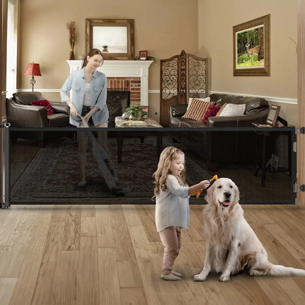Extra Tall Retractable Baby & Pet Gate | 87cm Safety Barrier