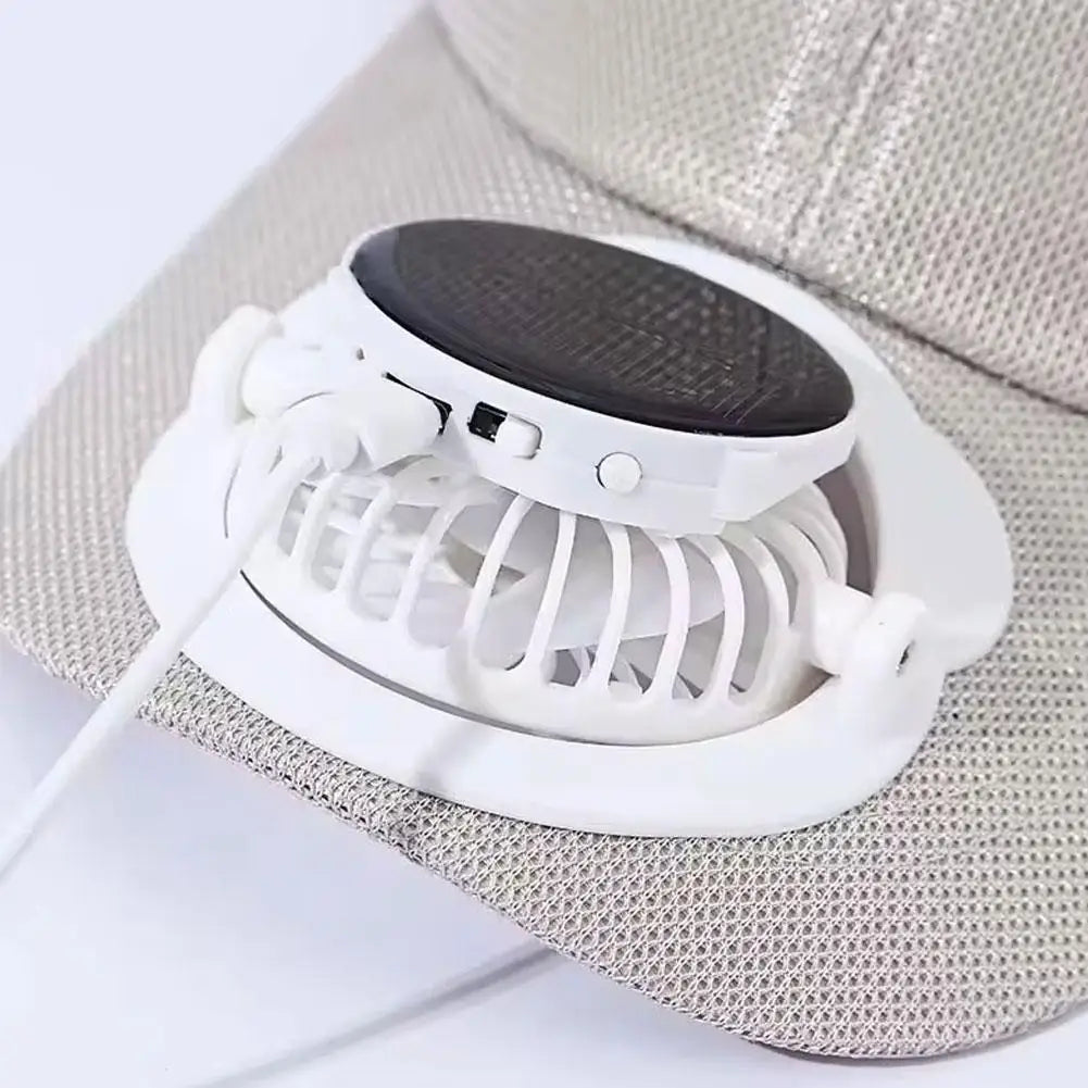 Solar Fan Hat USB Rechargeable for Outdoor Summer Activities