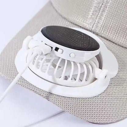 Solar Fan Hat USB Rechargeable for Outdoor Summer Activities