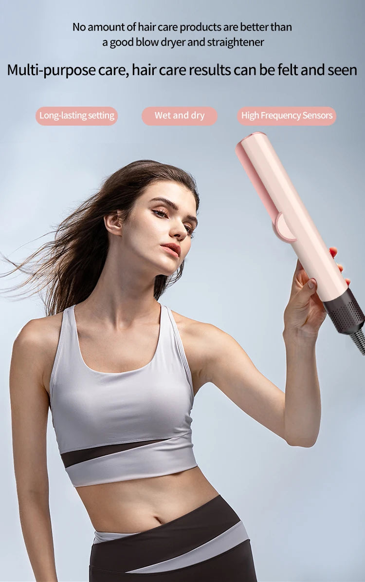 Secador y Plancha de pelo Profesional 2 en 1 - Seca y alisa en minutos