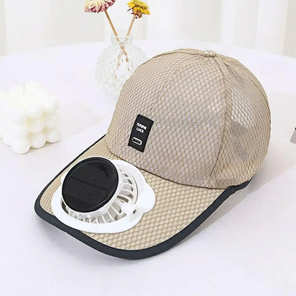Solar Fan Hat USB Rechargeable for Outdoor Summer Activities