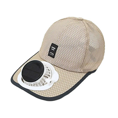 Solar Fan Hat USB Rechargeable for Outdoor Summer Activities