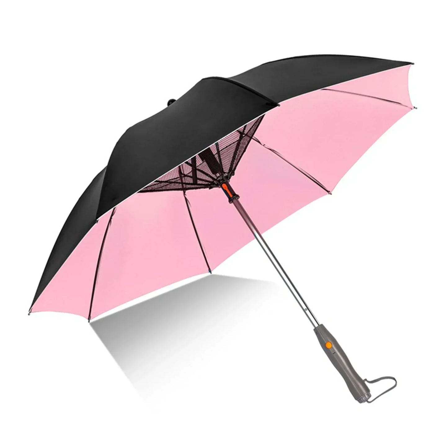CoolShield Sun Umbrella: UPF 50+ with Fan & Misting Spray